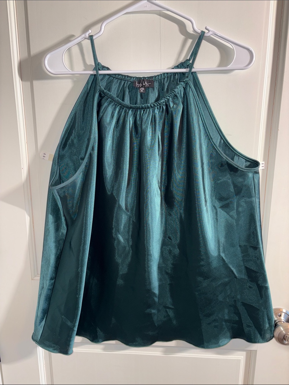 Women’s Satin Halter Tank Top - Emerald